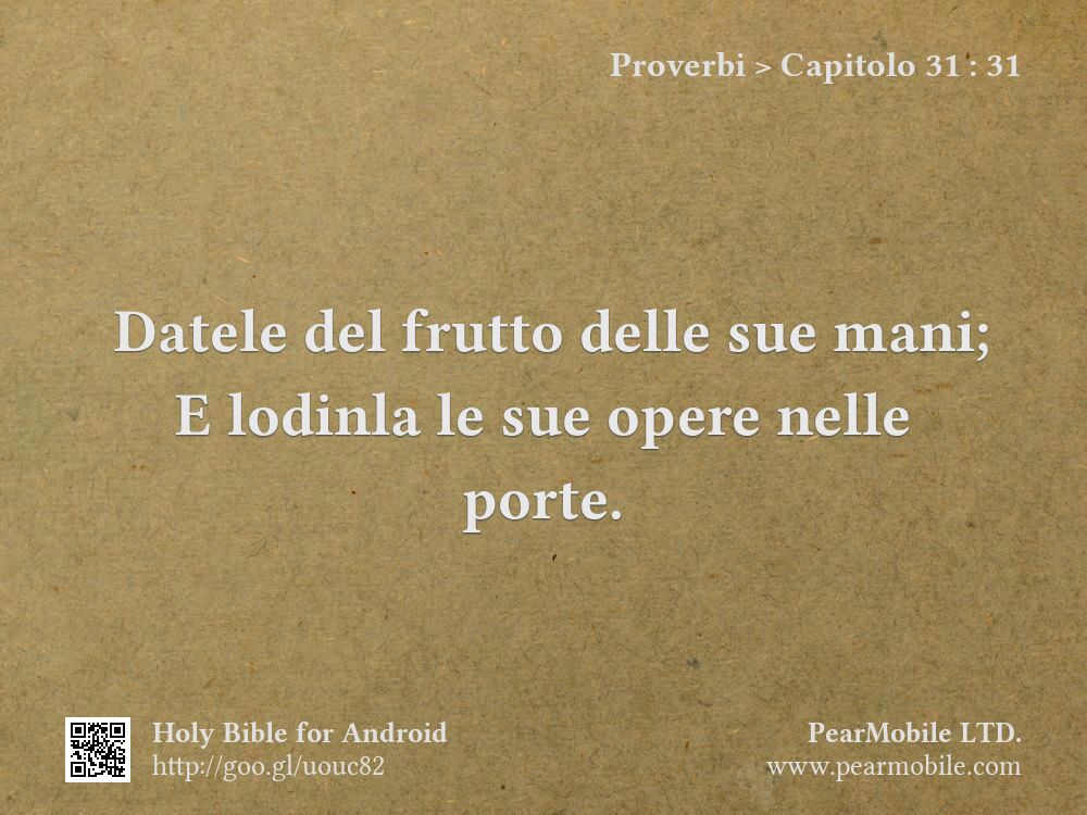Proverbi, Capitolo 31:31